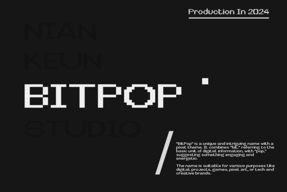 Bitpop: A Pixelated Typeface for Modern Digital Design