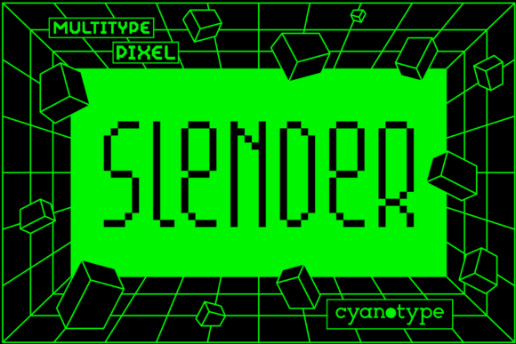 MultiType Pixel Slender: A Modern Typeface with Digital Soul