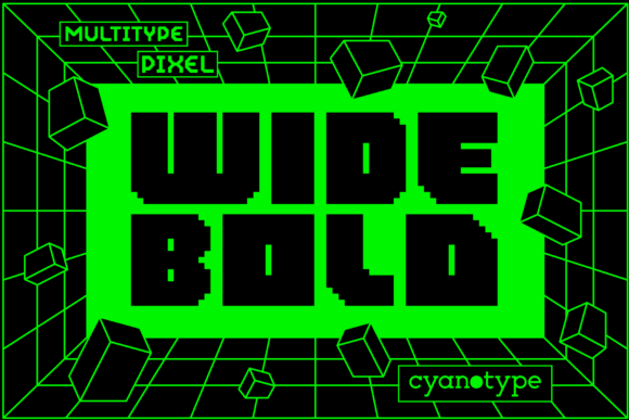 MultiType Pixel Wide Bold: Add a Distorted Edge to Your Work