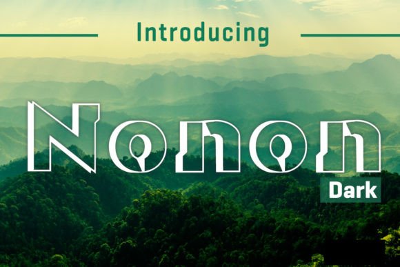 Nonon Dark: A Cool, Uniquely Shaped Display Font