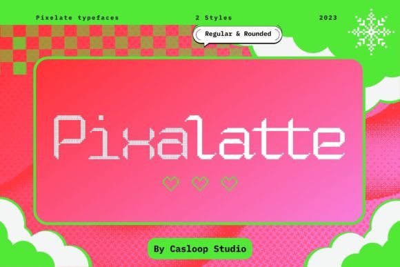 Pixalatte Typeface: Your Shortcut to Y2K Pixel Perfection