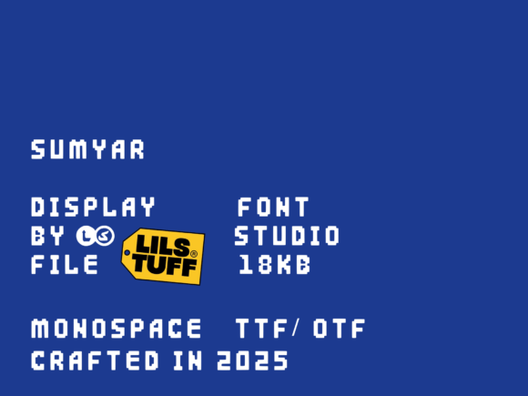 Sumyar Monospace: A Bold Pixel-Driven Typeface for Modern Design