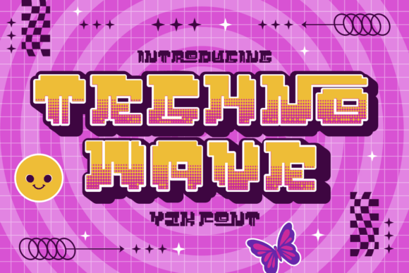 Techno Wave: A Modern Typeface for Y2K Revival